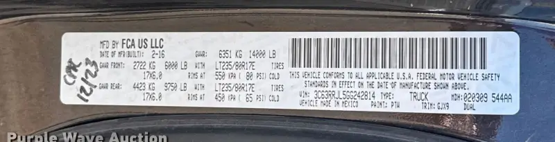 2016 RAM 3500 photo 66